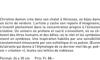 Christine Aymon crée dans son chalet à Vérossaz, un bijou dans 