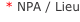 * NPA / Lieu